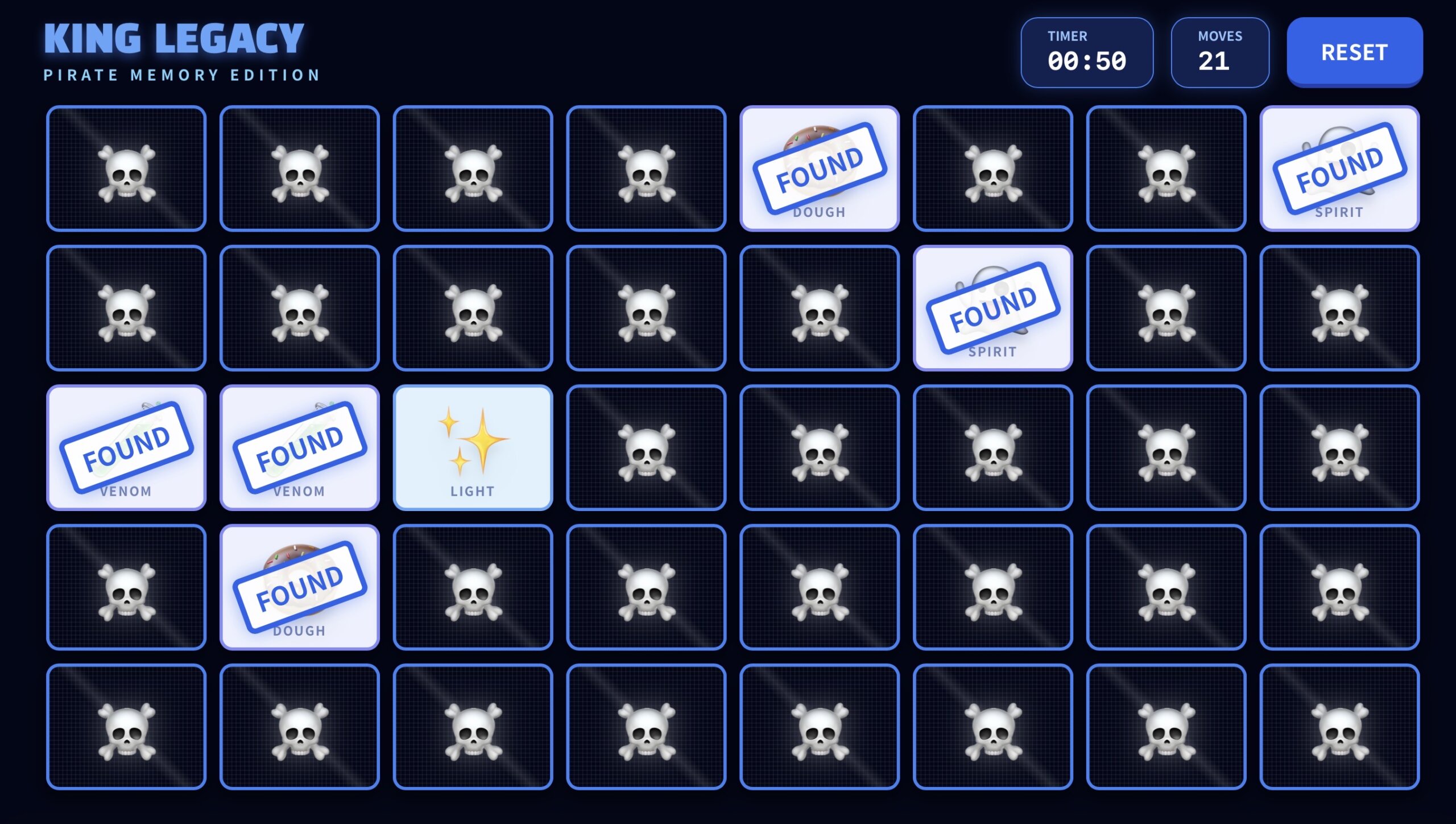 킹레거시 악마의 열매 ; 메모리 카드 게임 2 (Rare+Epic)